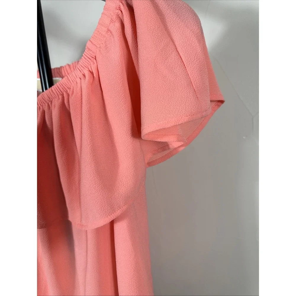 MICHAEL Michael Kors Coral On Or‎ Off-Shoulder Blouse Small